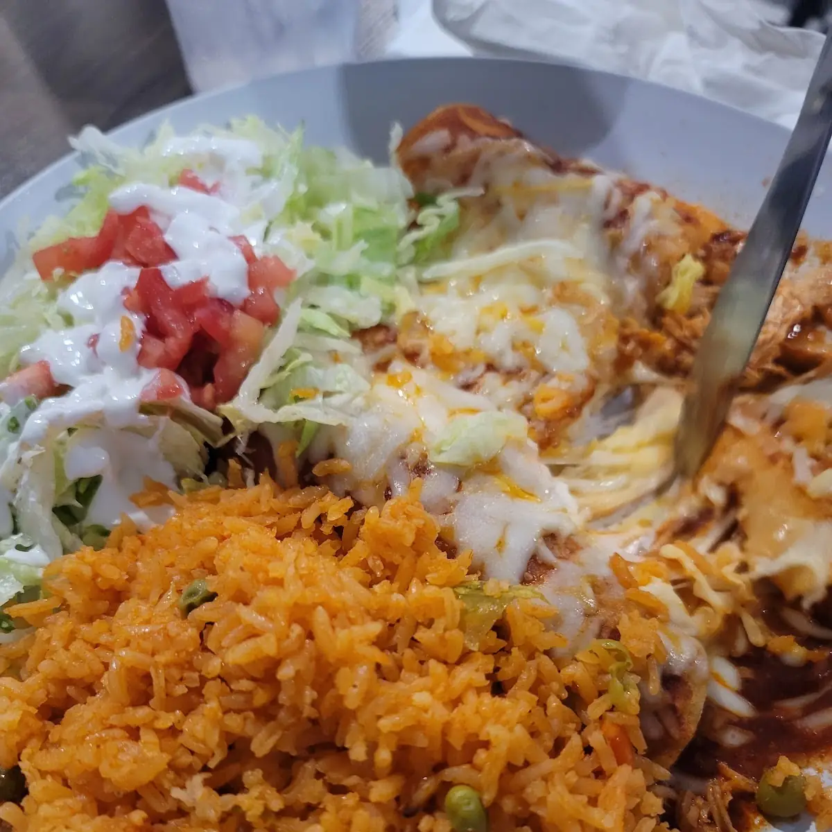 Cheese Beef and Chicken Enchilada