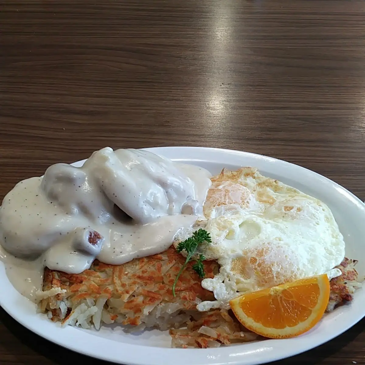 Biscuits Gravy and Eggs