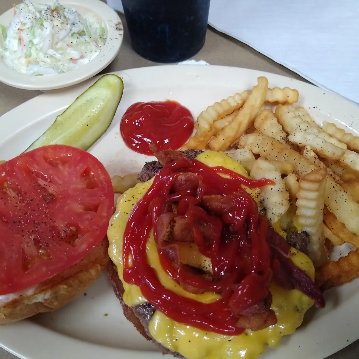 Bacon Cheeseburger with Fries