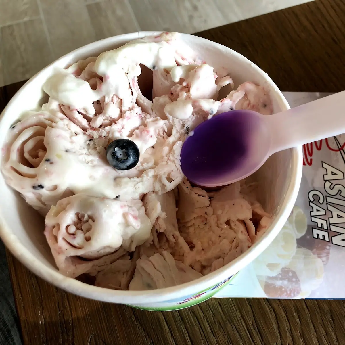 Strawberry Thai Rolled Ice Cream