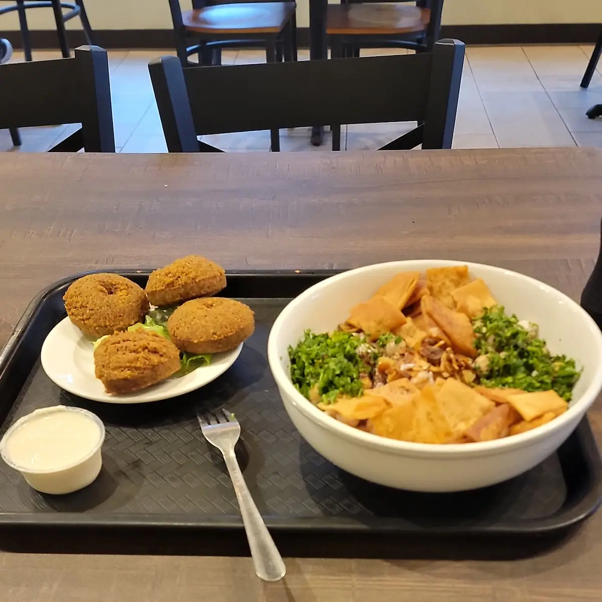 Fattah and Falafel Plate