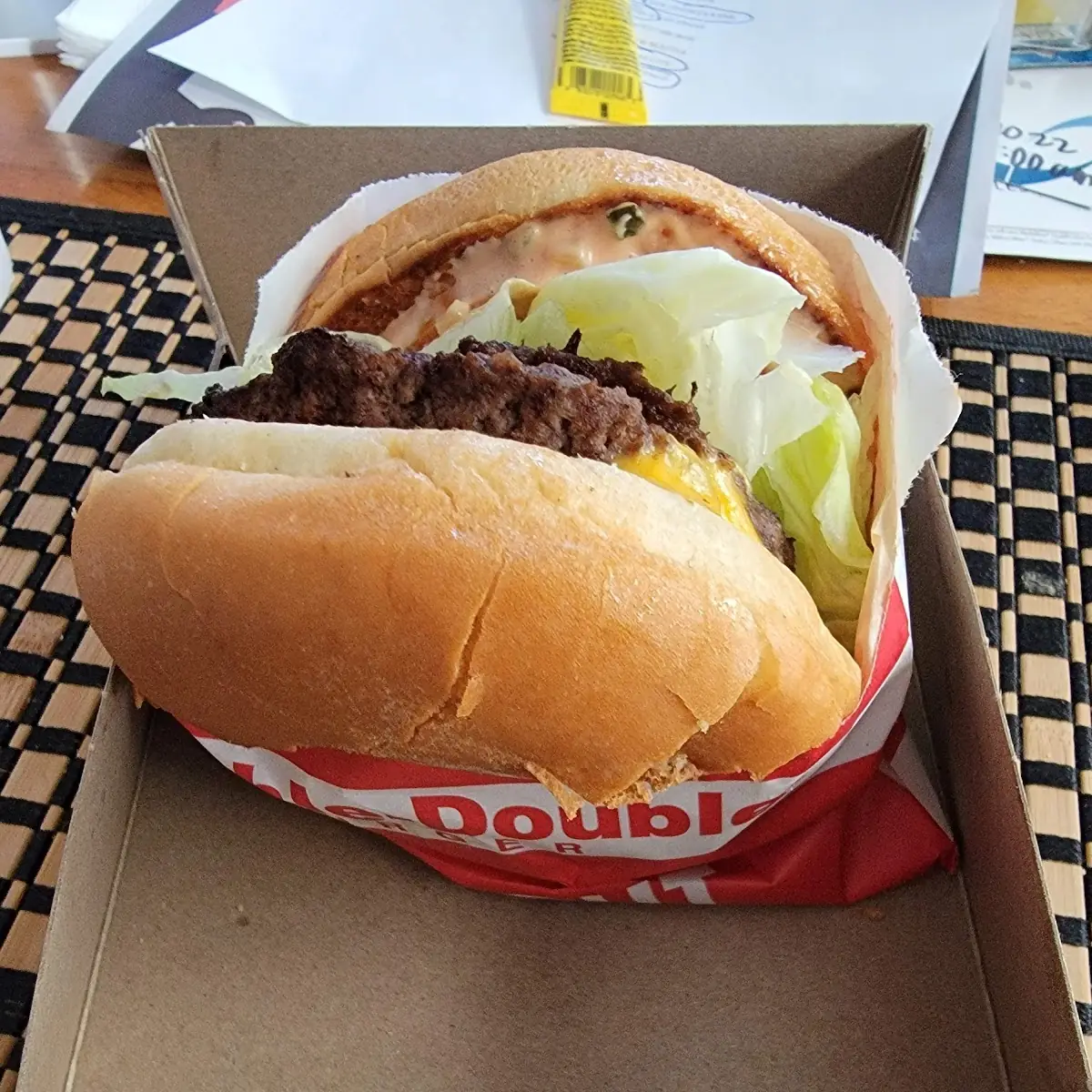 Double Cheeseburger Extra Onion Rings