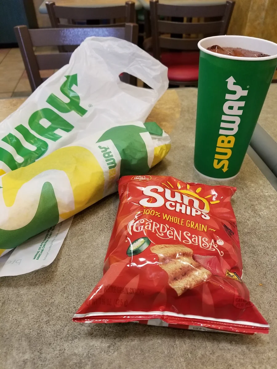 Foot Long Turkey Flatbread with Chips and a Drink