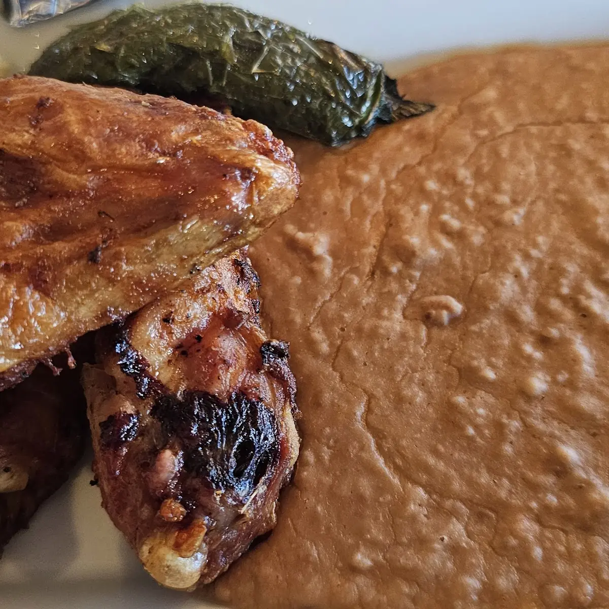 Quarter Chicken with Refried Beans