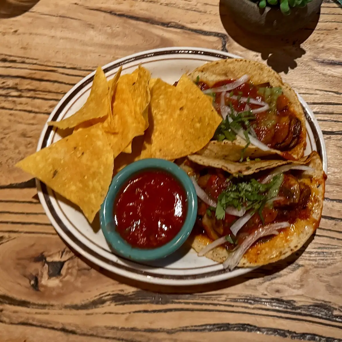 Chicken Tacos with Tortilla Chips