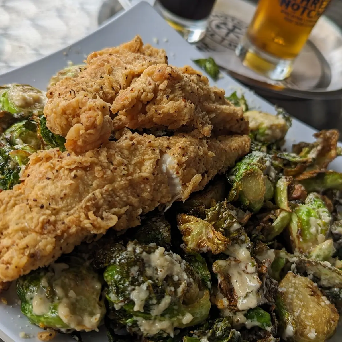 Brussel Sprouts Caesar Salad