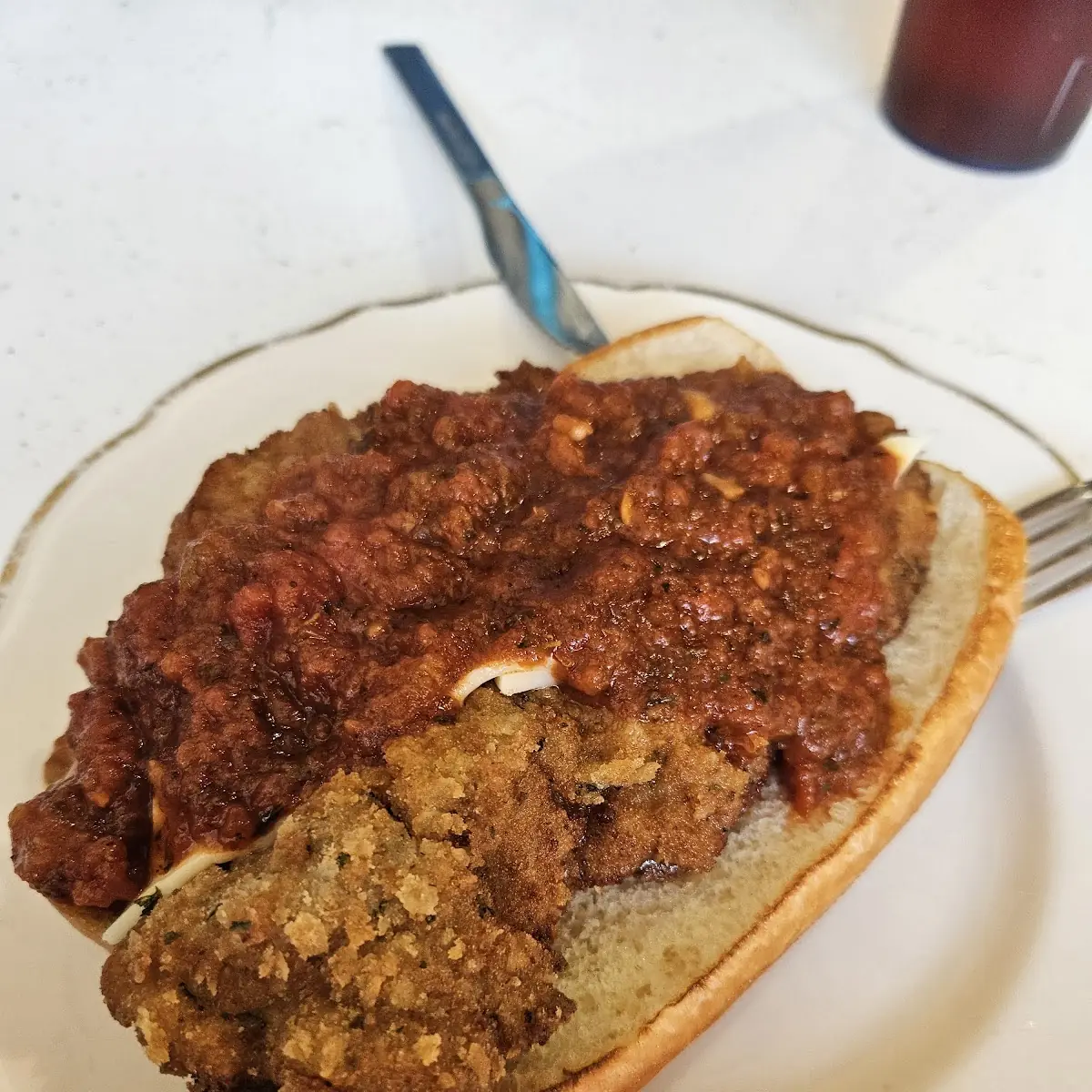 Veal Parmesan Sandwich