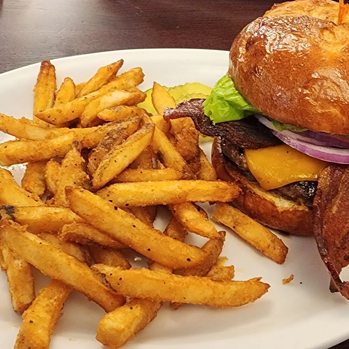 Onion & Cheddar Burger