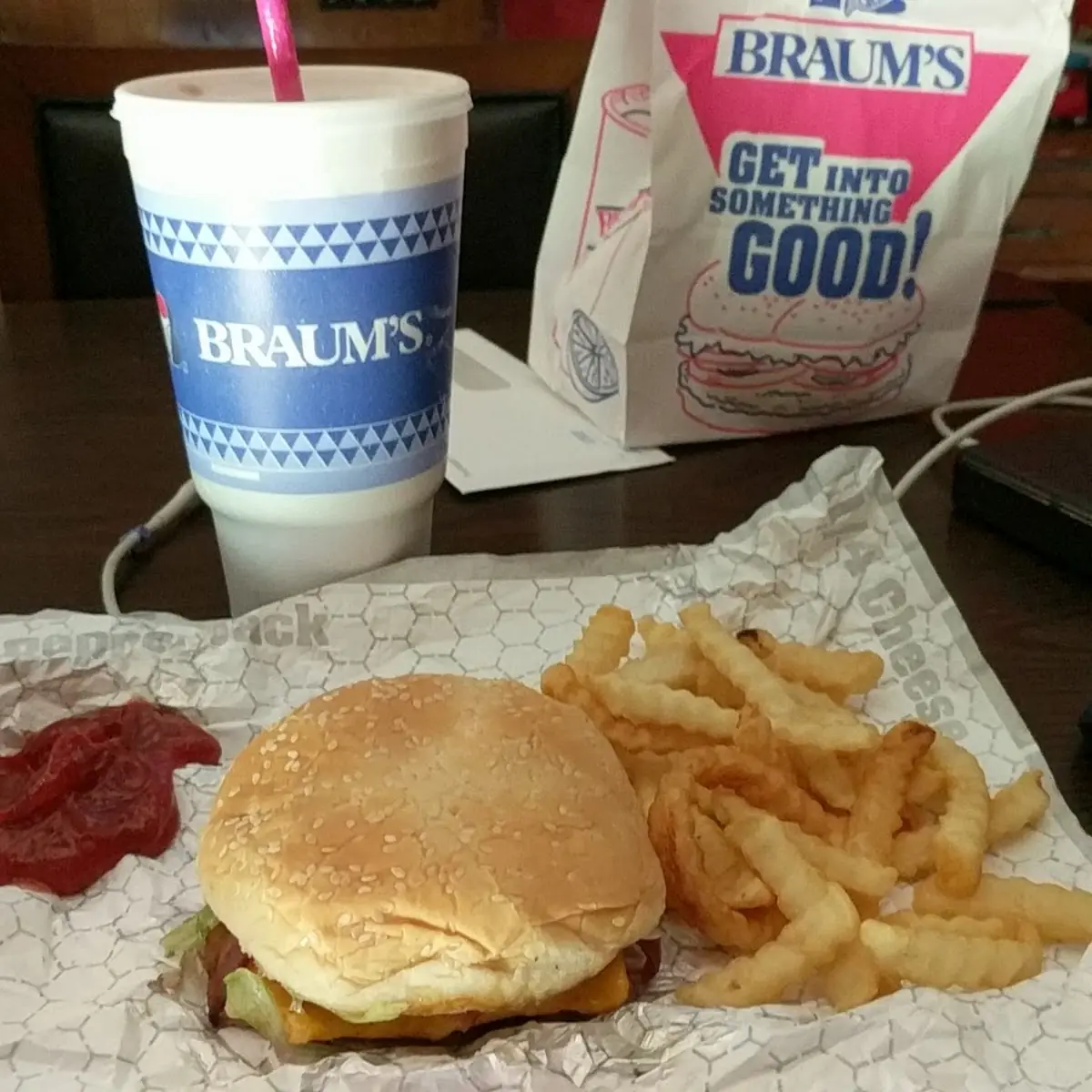 Bacon Cheeseburger and Fries