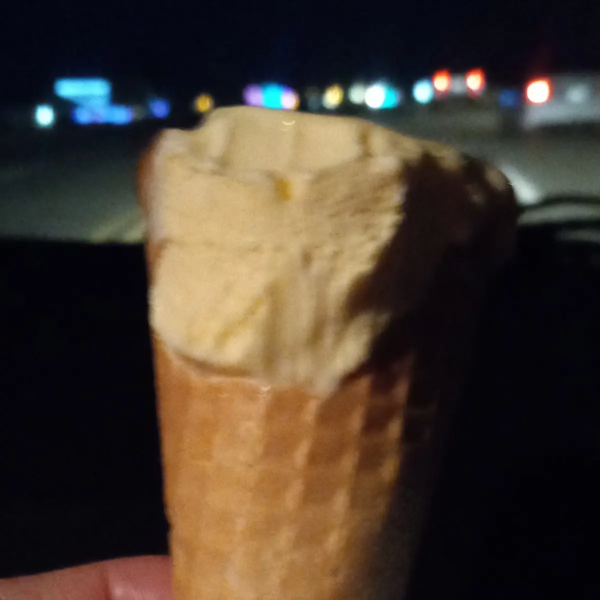 Double Dip Butter Pecan Waffle Cone