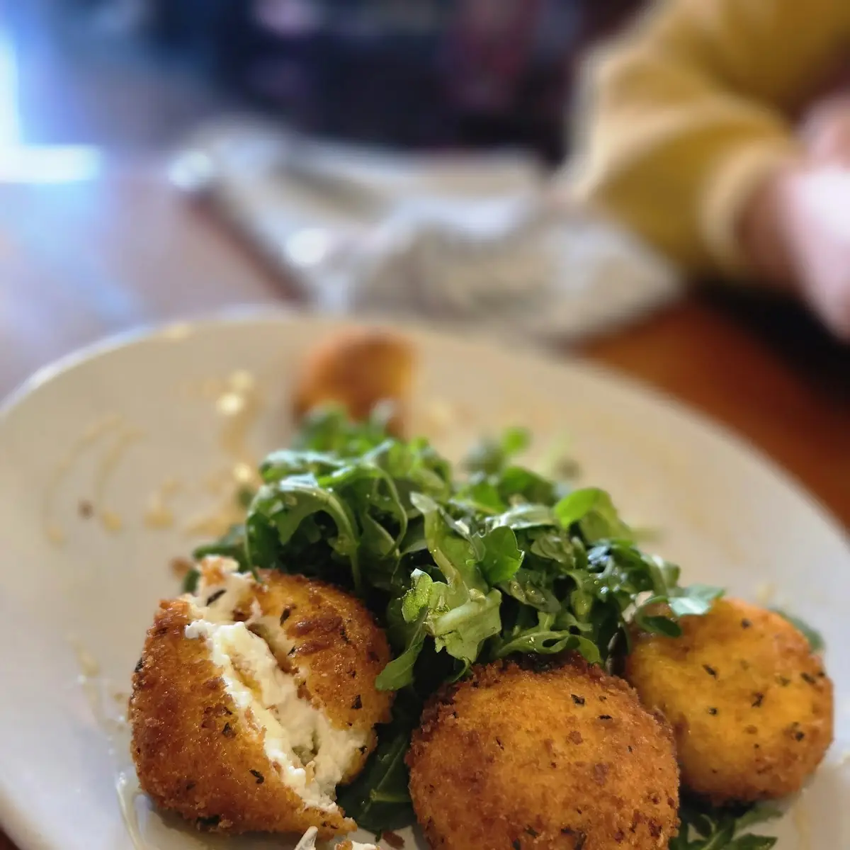 Deep Fried Goat Cheese w Honey