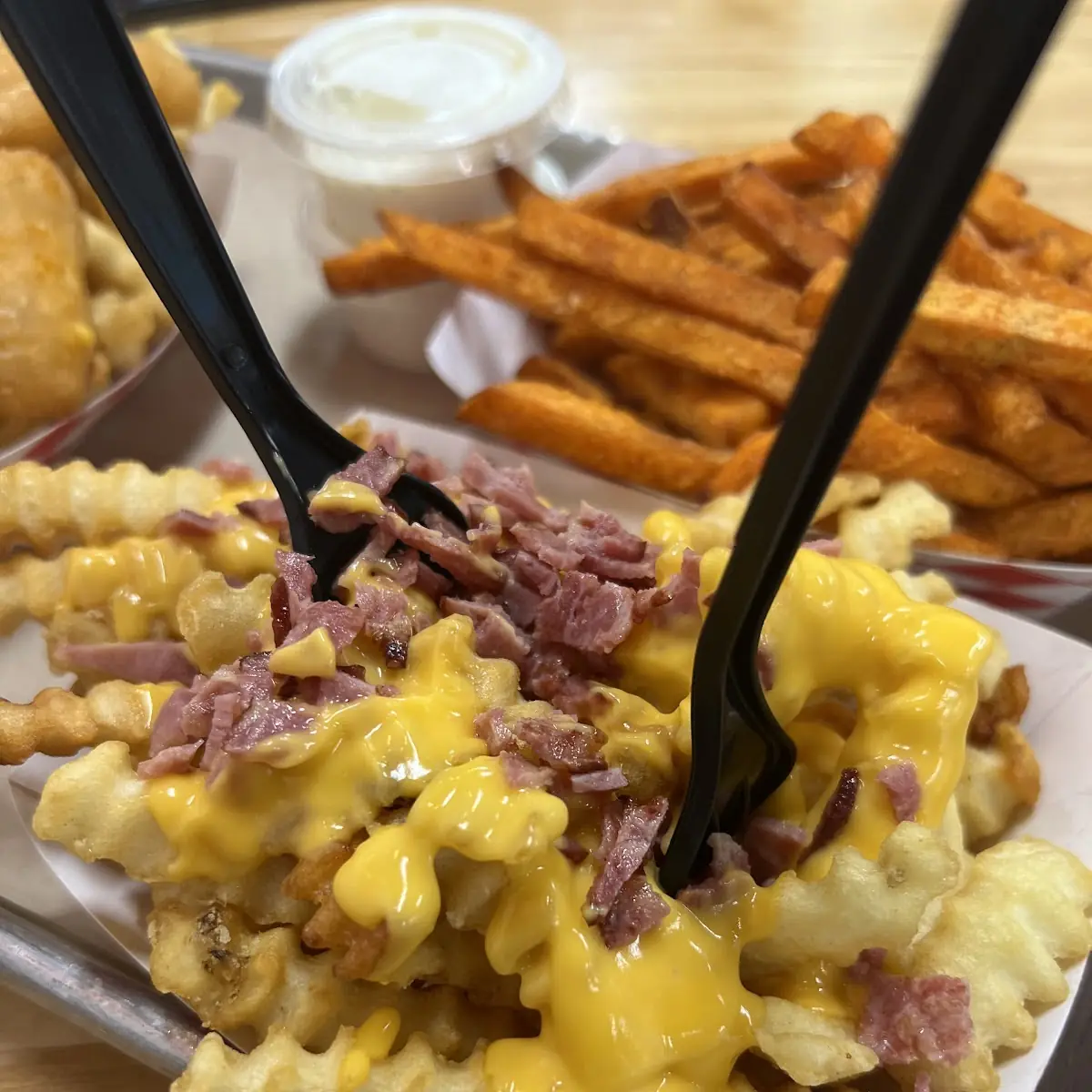 Turkey Bacon Cheese Fries