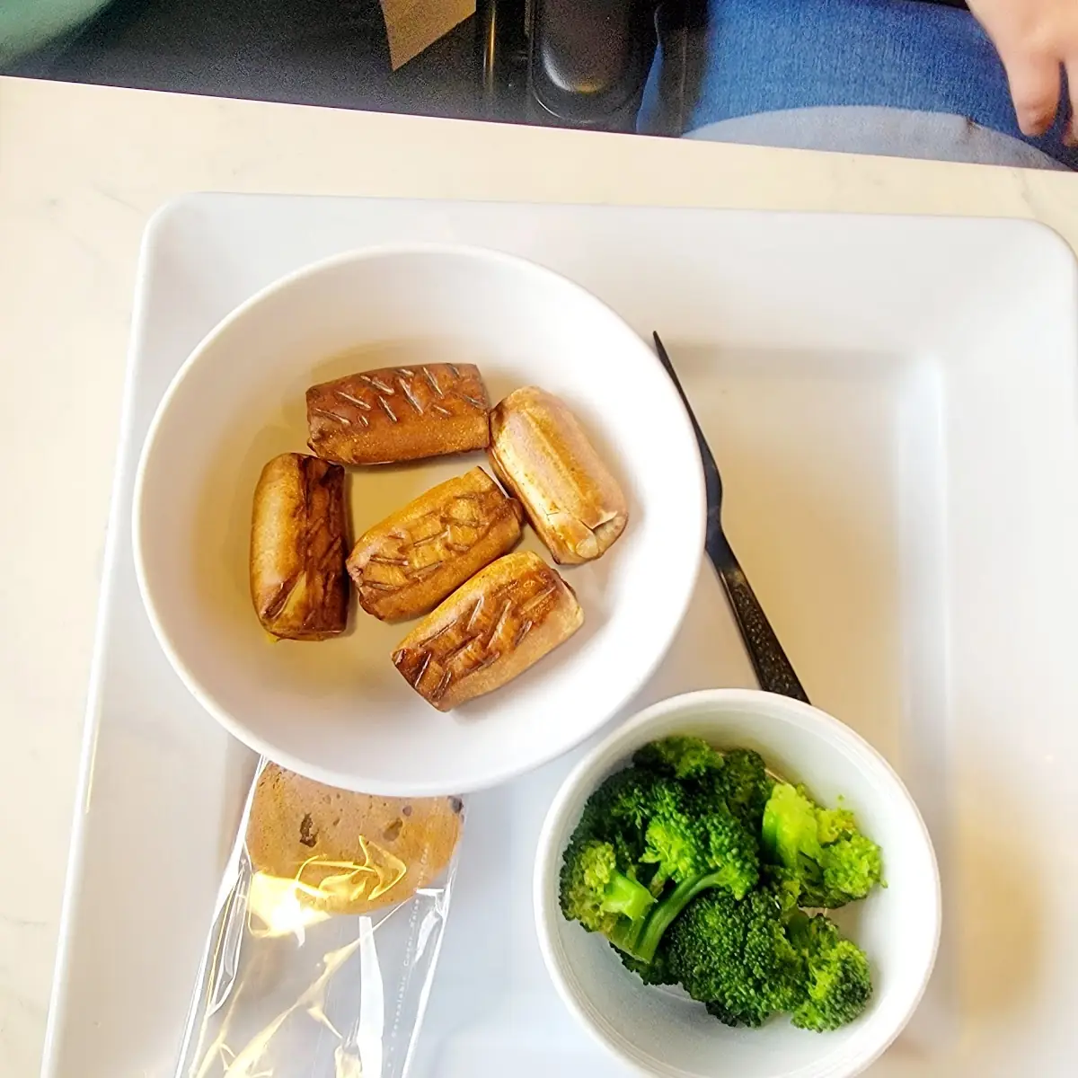 Kids Pretzel Dogs and Broccoli