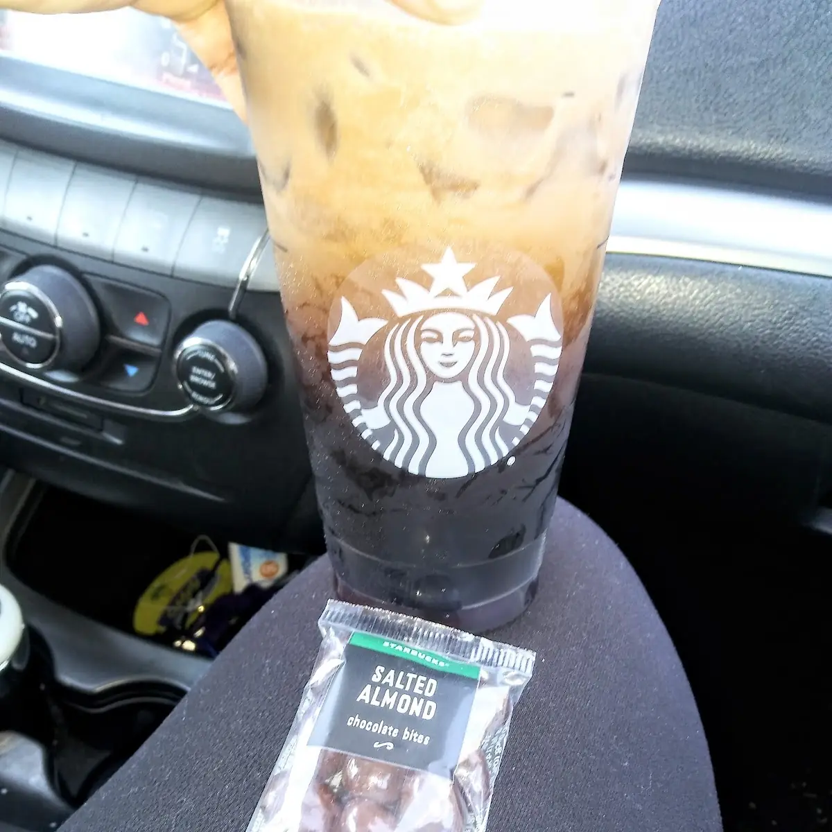 Venti Ice Coffee with Coco Almond Milk Foam