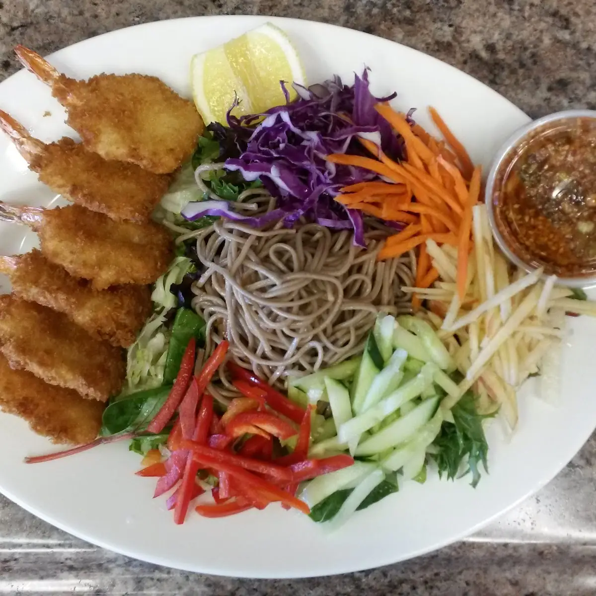 Fried Shrimp Noodle Salad
