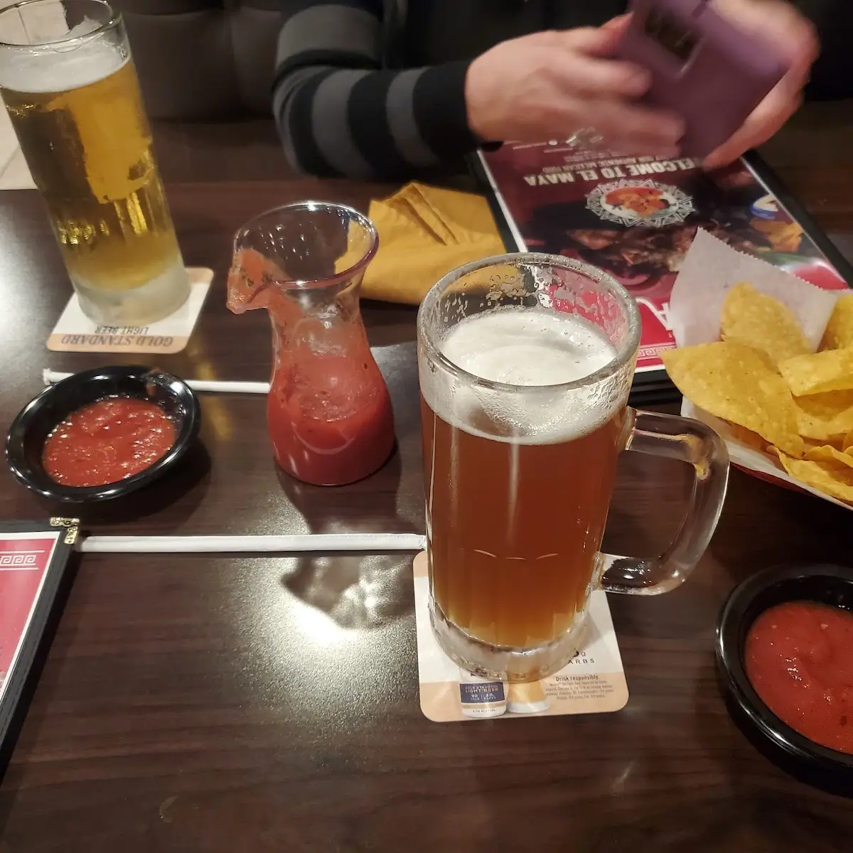 Draft Beer with Chips and Salsa