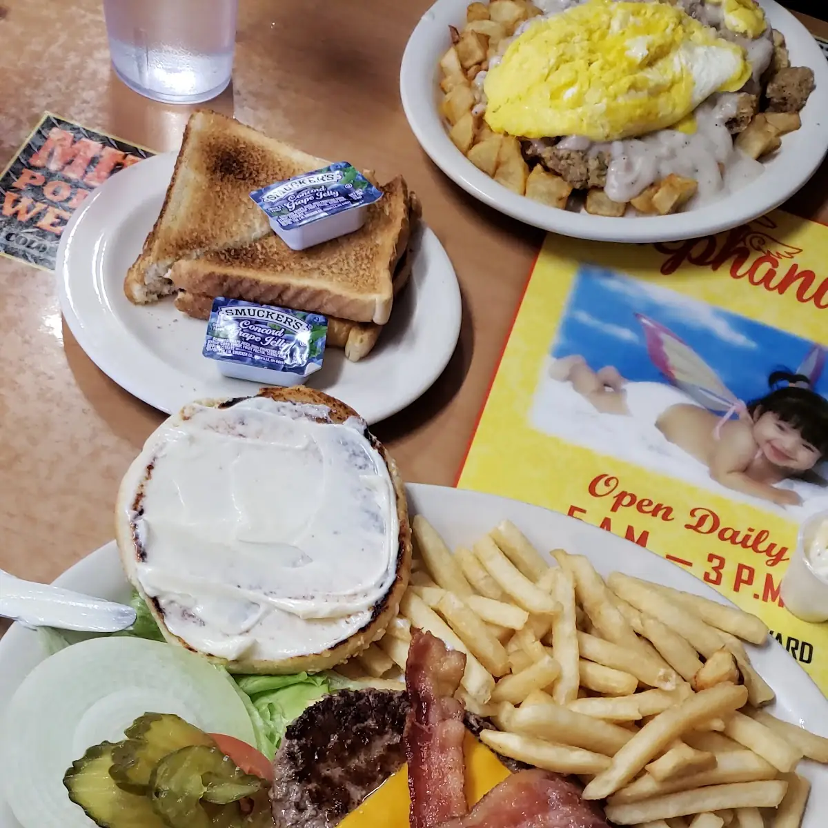 Bacon Burger and Fries