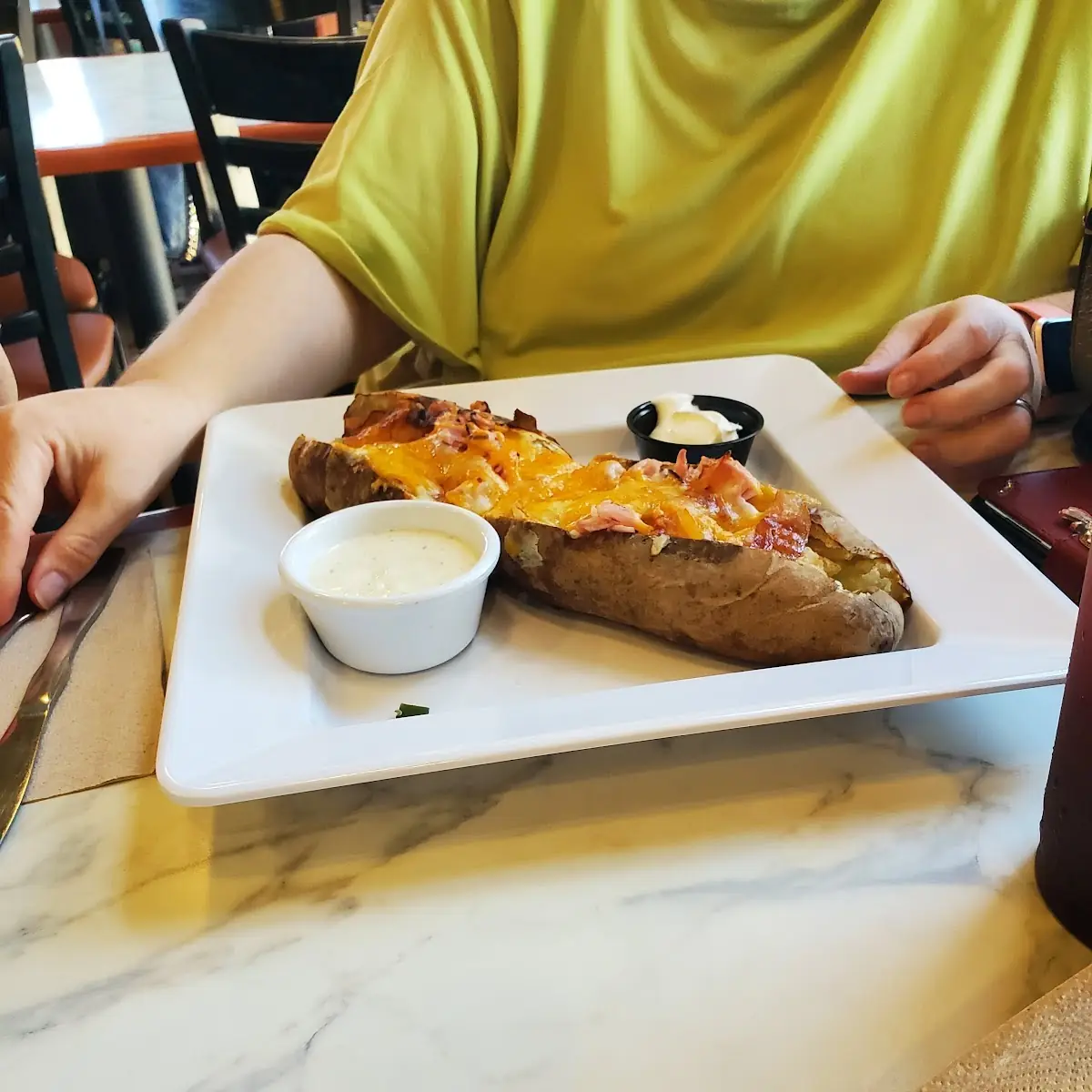 Stuffed Baked Potato with BBQ