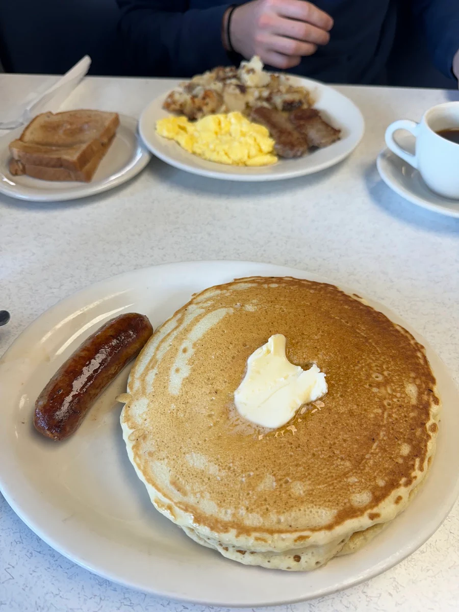 Three Pancakes & Breakfast Meat