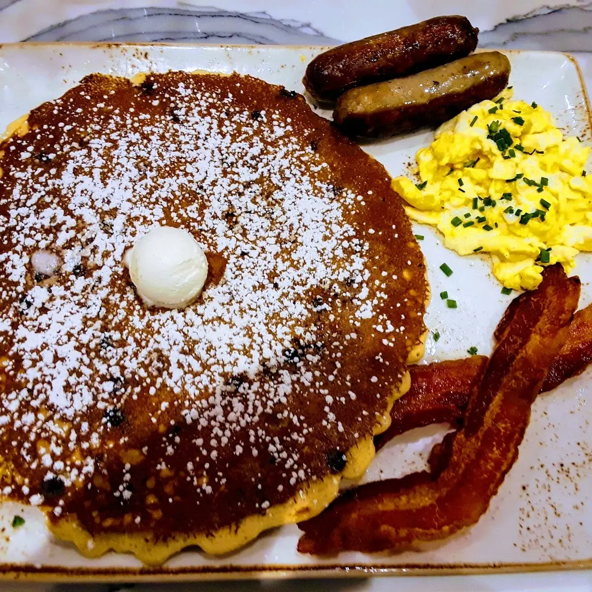 Cinnamon Chip Pancake Breakfast