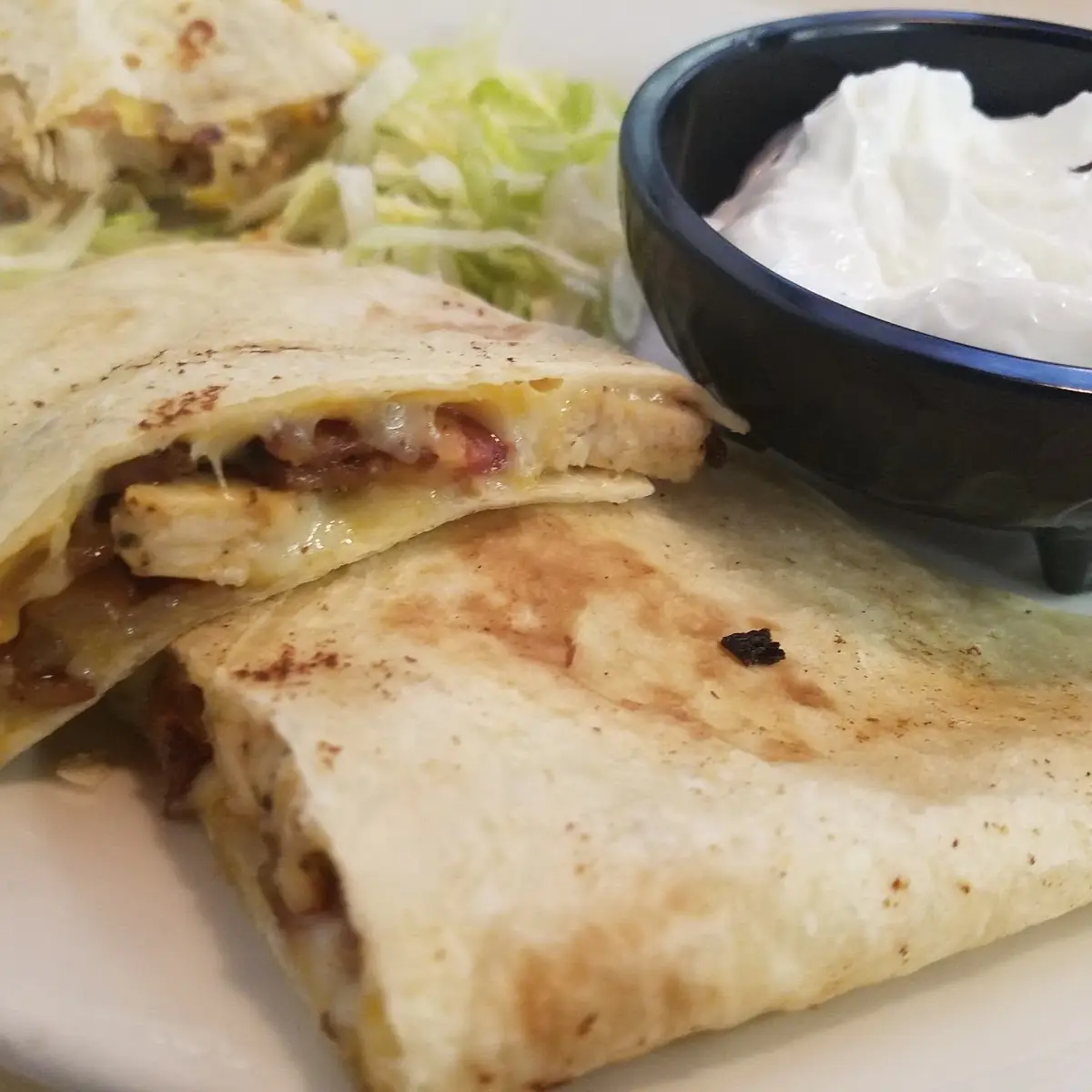 Chicken Quesadilla Add Bacon