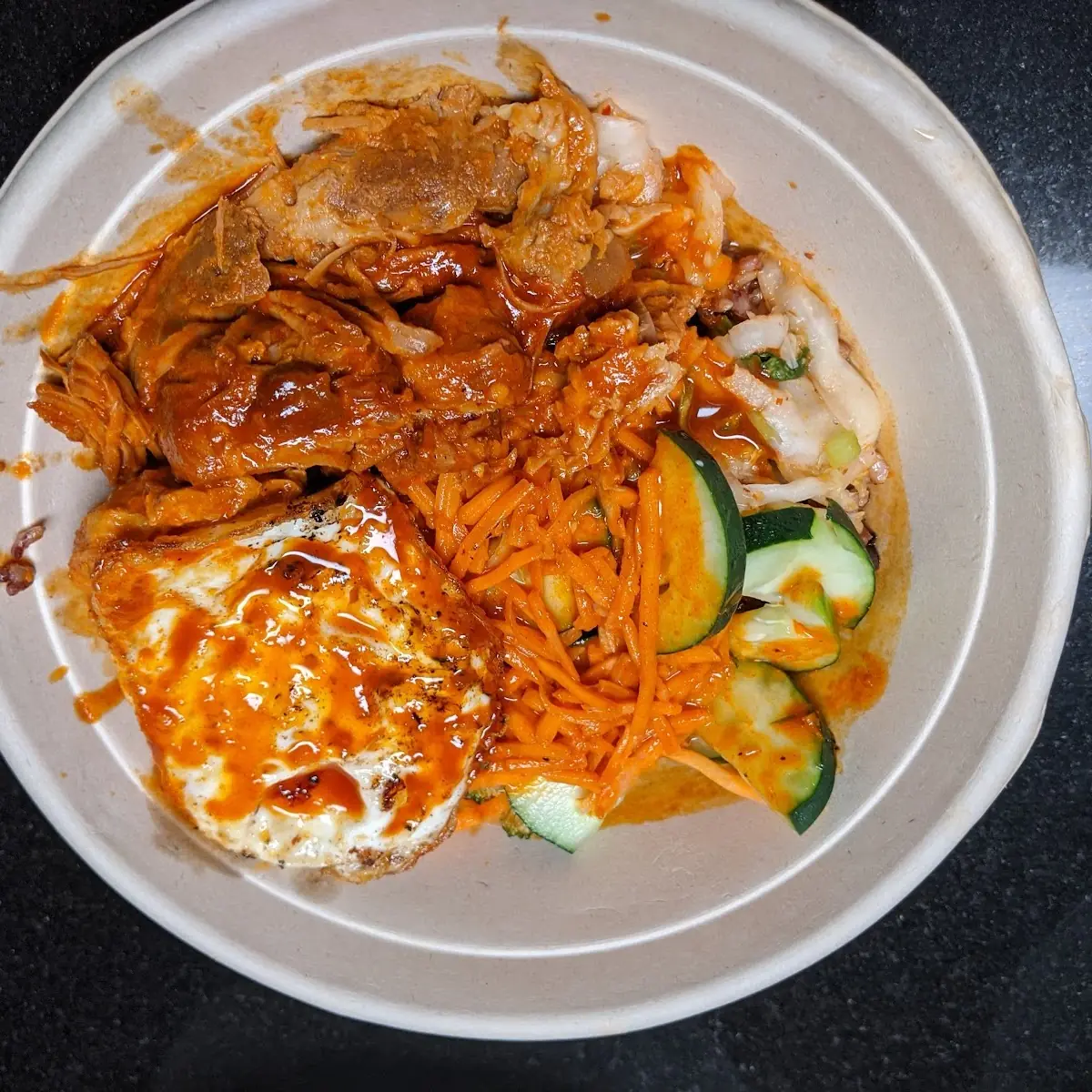 Korean BBQ Pork Warm Rice Bowl