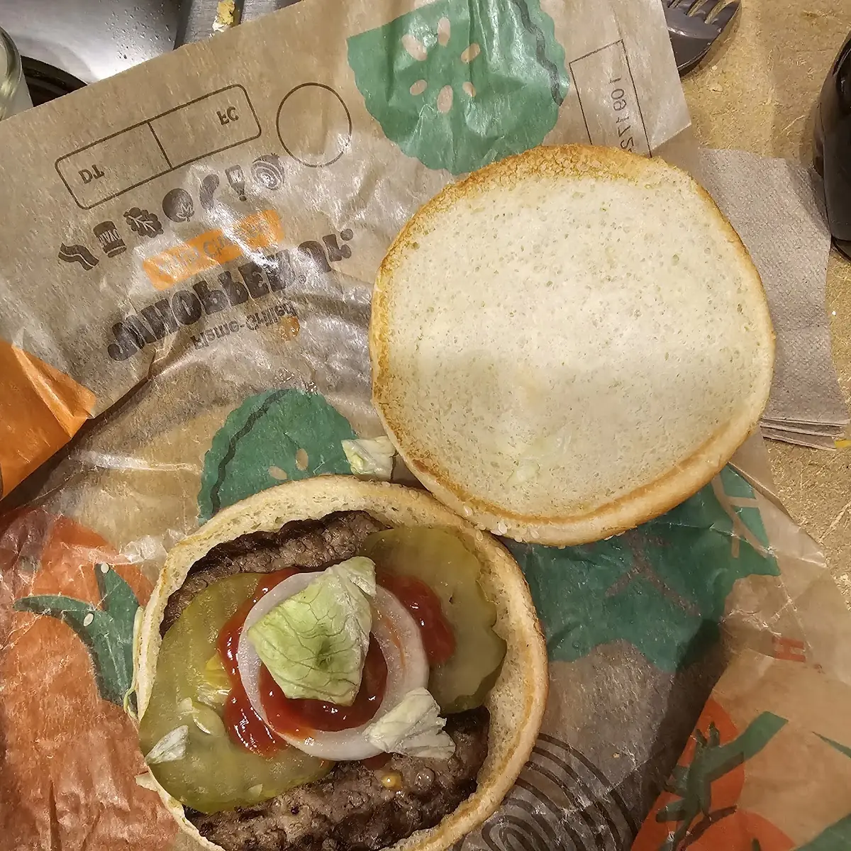 Bacon Cheese Burger with Everything
