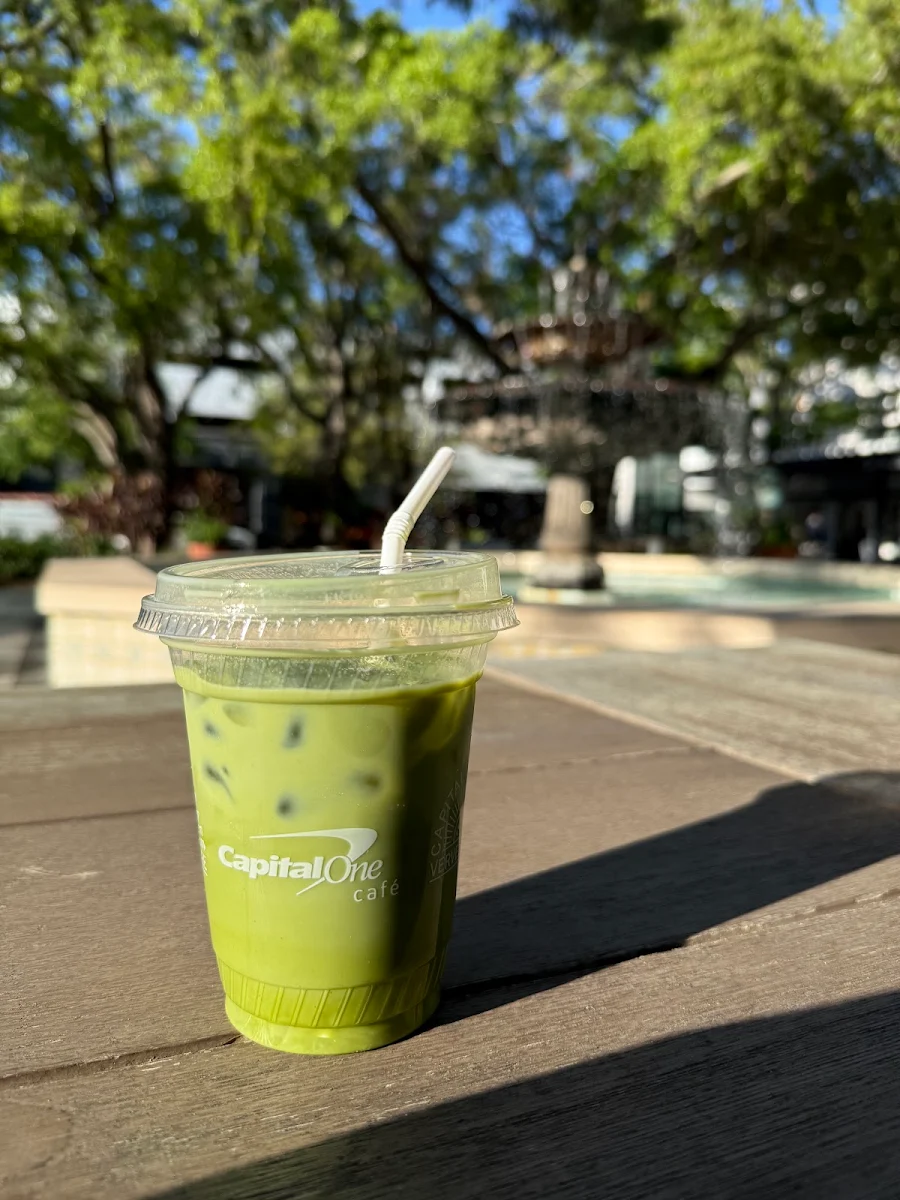 Iced Matcha Latte with Soy Milk