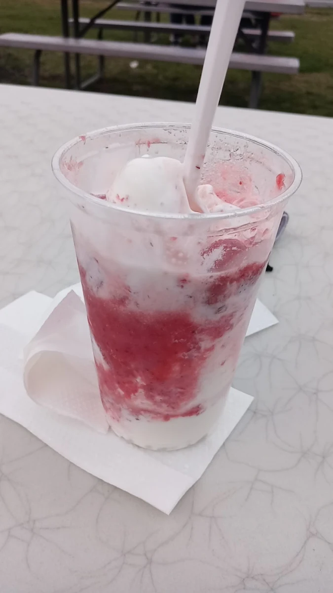 Soft Serve Strawberry Sundae
