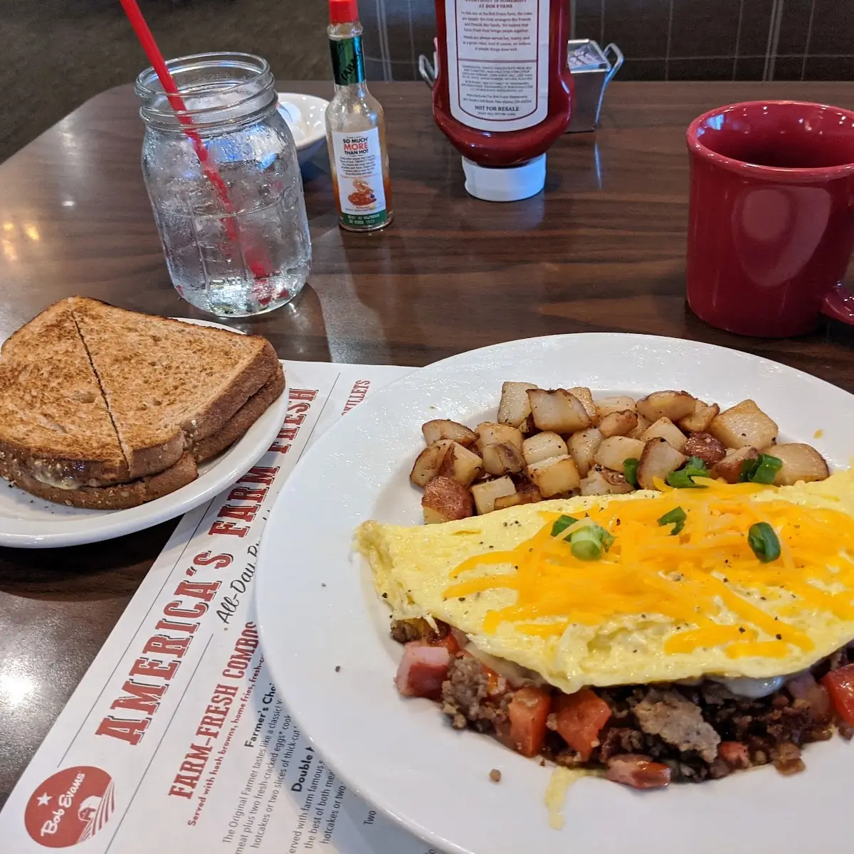 Three Meats and Cheese Omelette