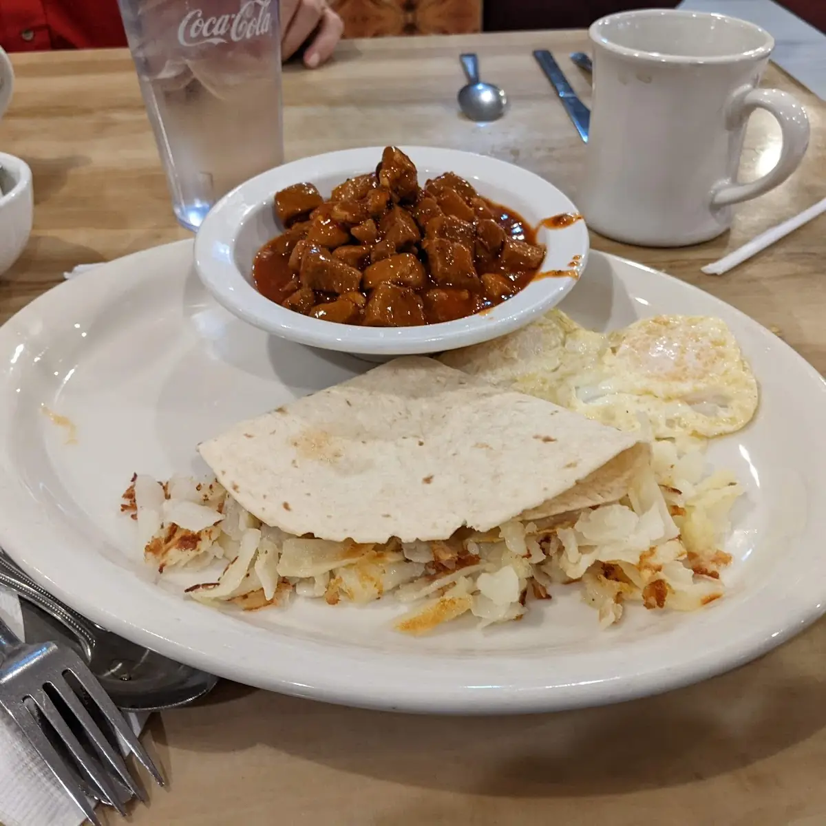 Carne Adobada Breakfast Plate