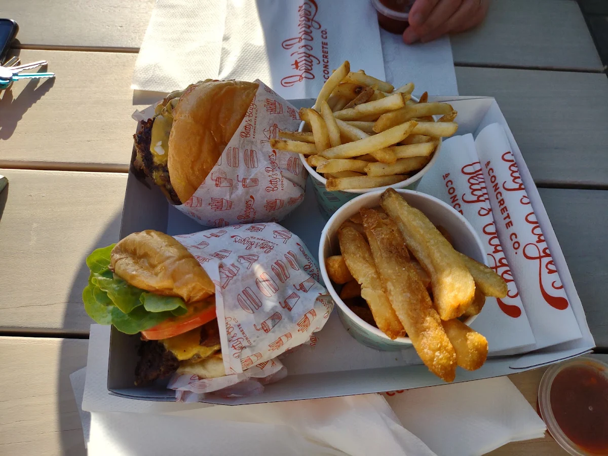 Betty's Classic and Betty's Double French Fries and Thick Cut Chips, Betty's Burgers