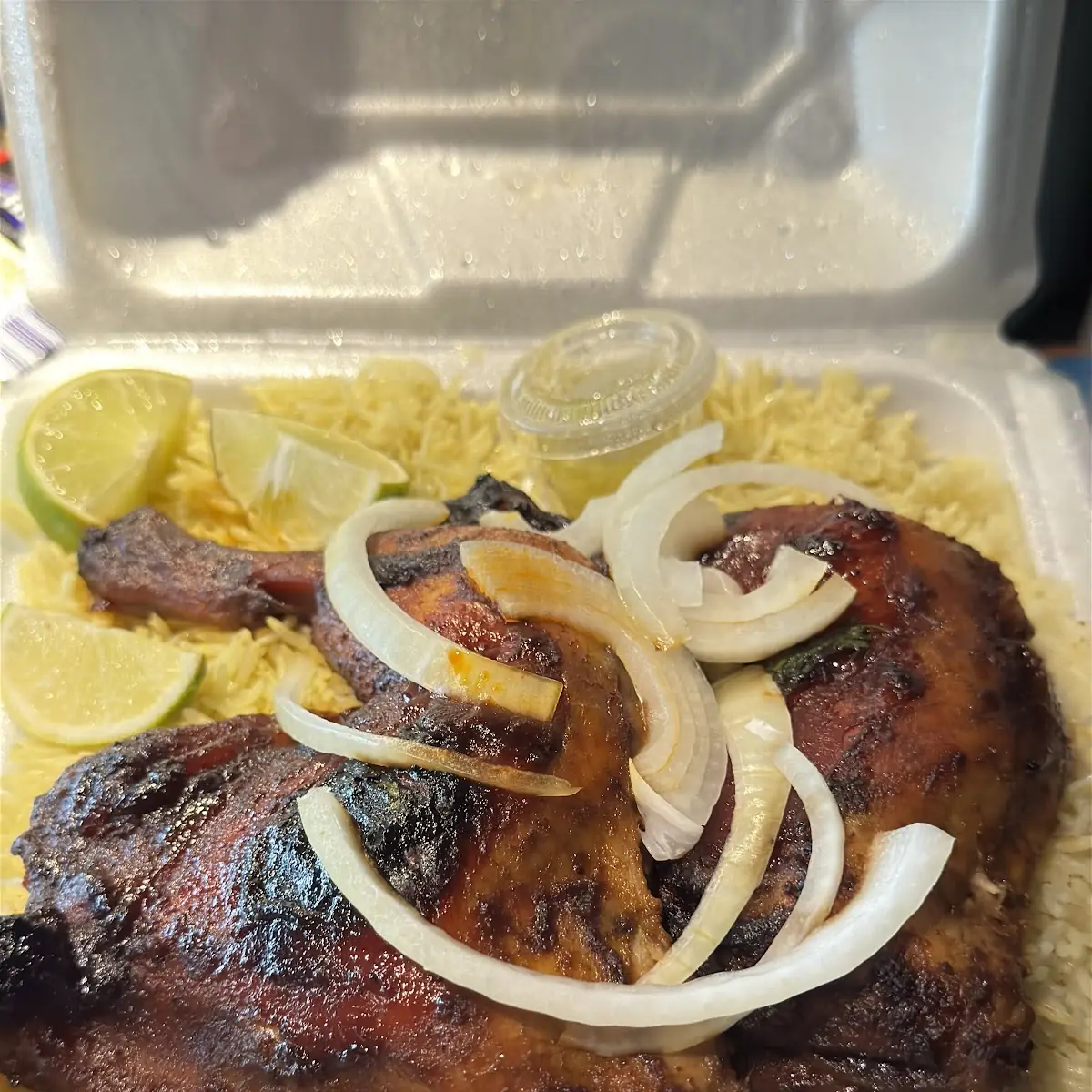 Roasted Chicken with Yellow Rice