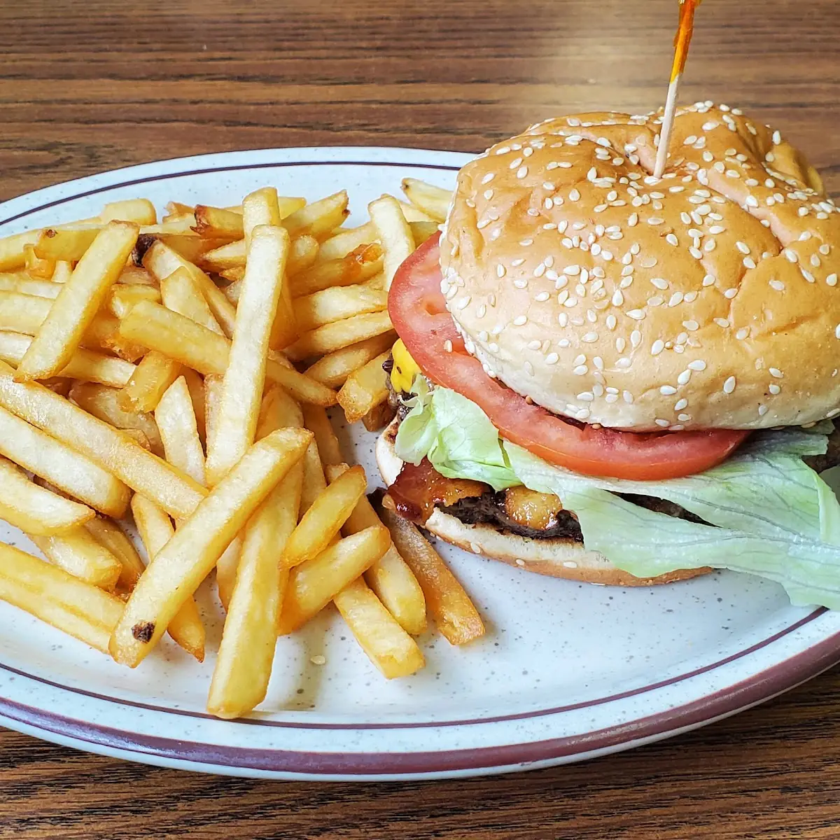 Bacon Cheeseburger and Fries