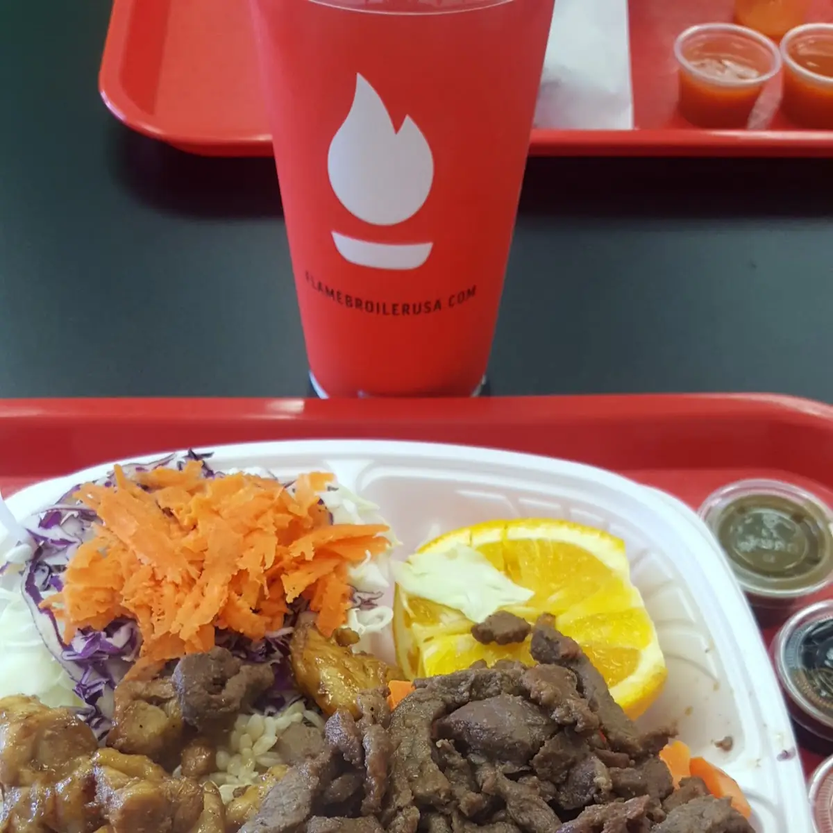 Half and Half Chicken and Angus Beef Plate