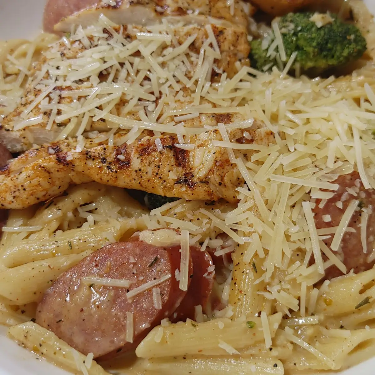 Chicken Alfredo with Sausage