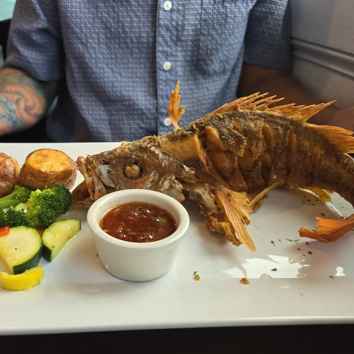 Whole Fried Red Snapper