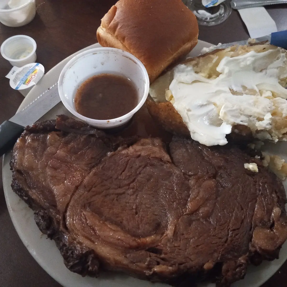 Prime Rib with Baked Potato