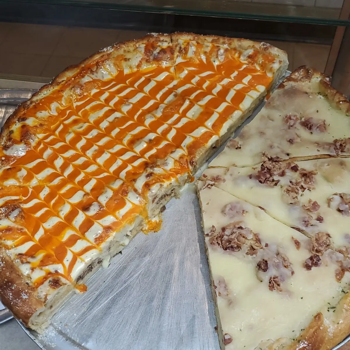Buffalo Chicken Stuffed Slice and Chicken Bacon Stuff Slice