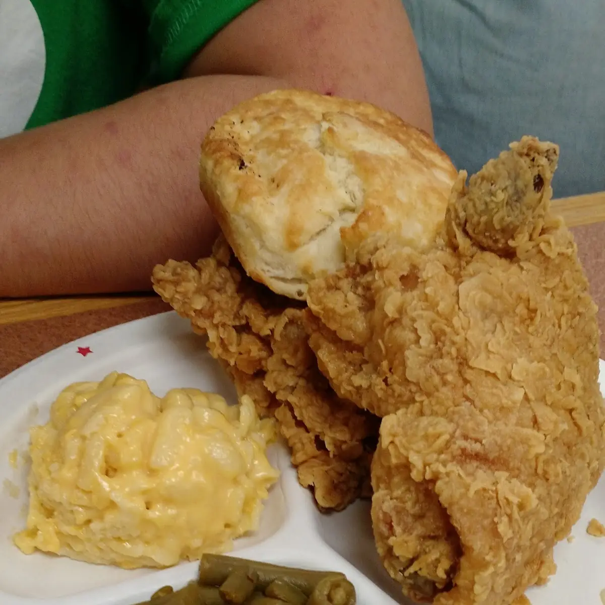 Fried Chicken Mac and Cheese Green Beans