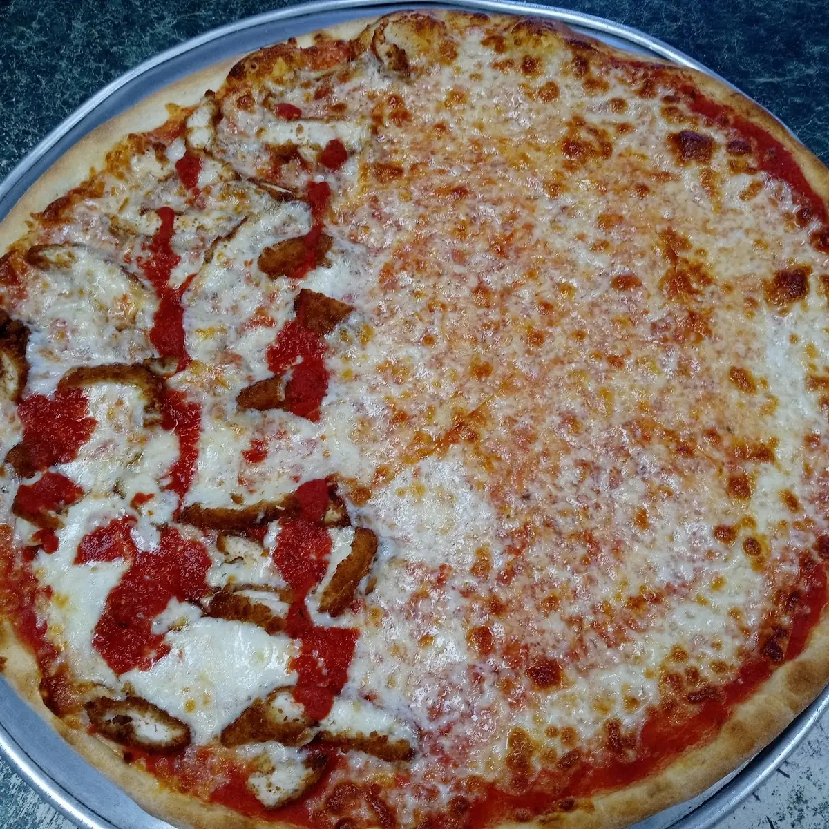 1 2 Chicken Parm 1 2 Plain Pie