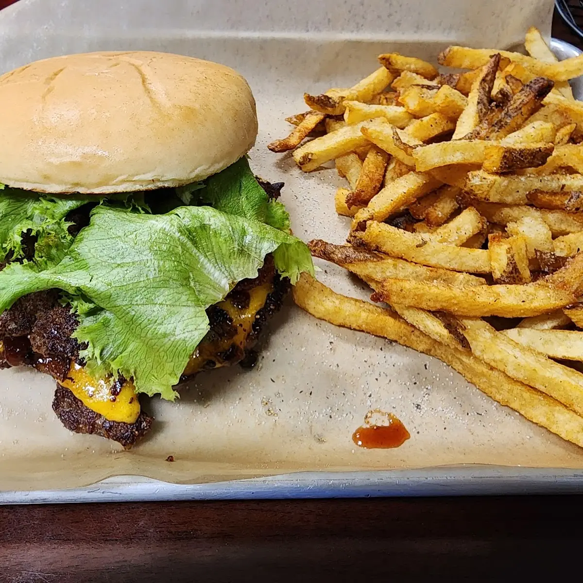 Double Cheeseburger and Fries