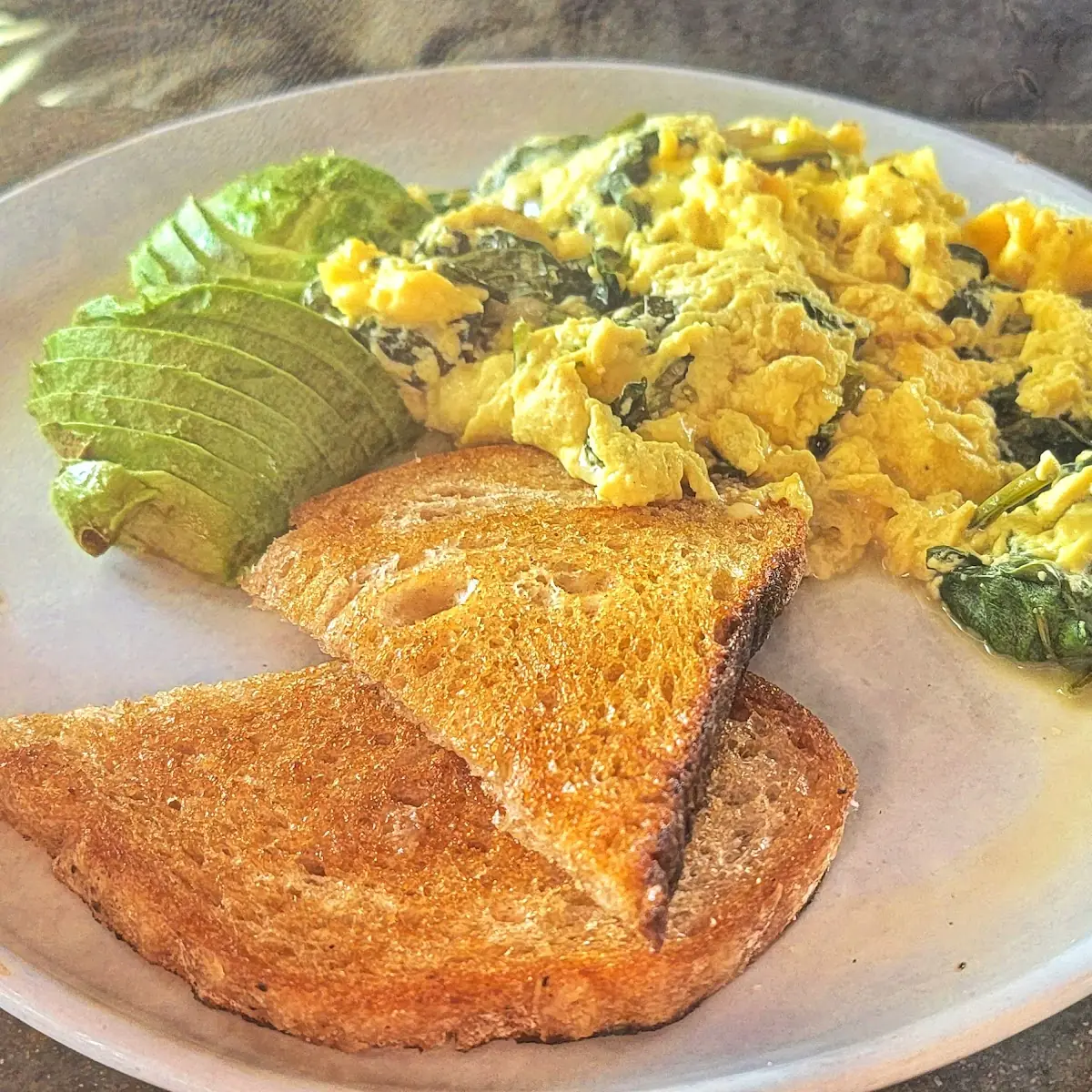 Custard Cheesy Scrambled Eggs