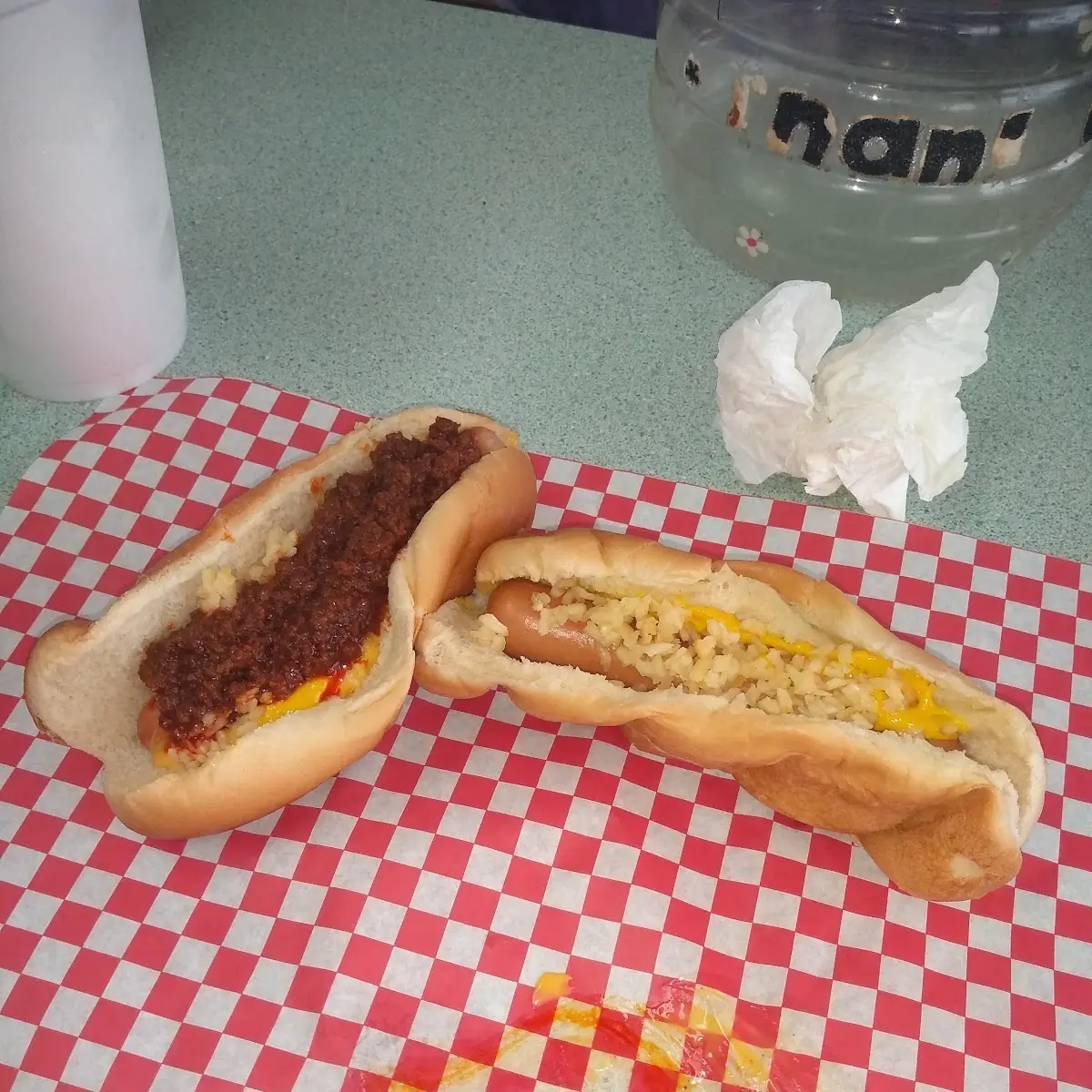 Chili Hot Dog with Mustard
