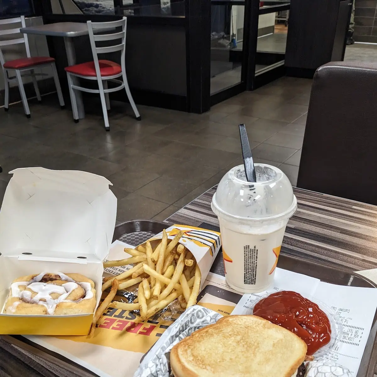 Frisco Burger Meal with a Vanilla Shake