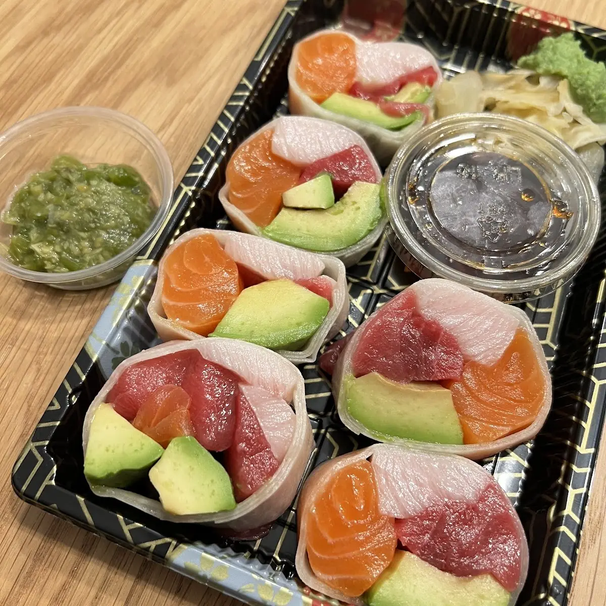 Soy Paper Salmon Avocado