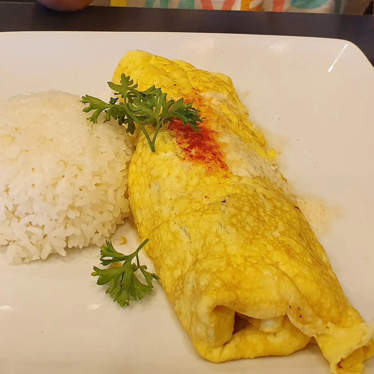 Shrimp Alfredo Omelette