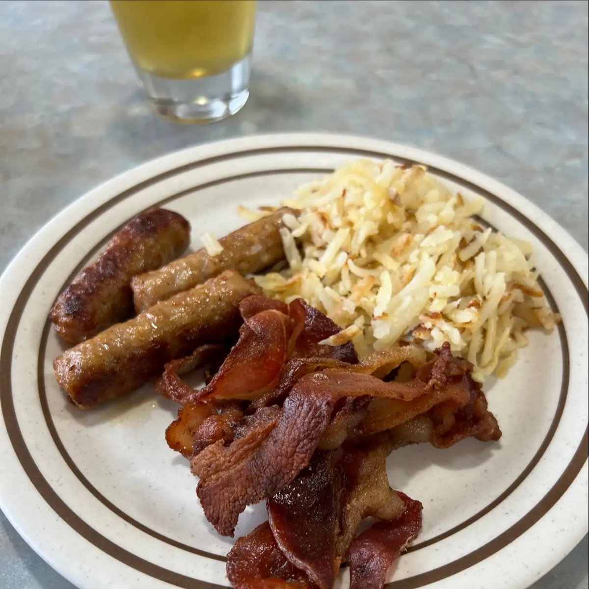 Bacon Sausage & Hash Browns