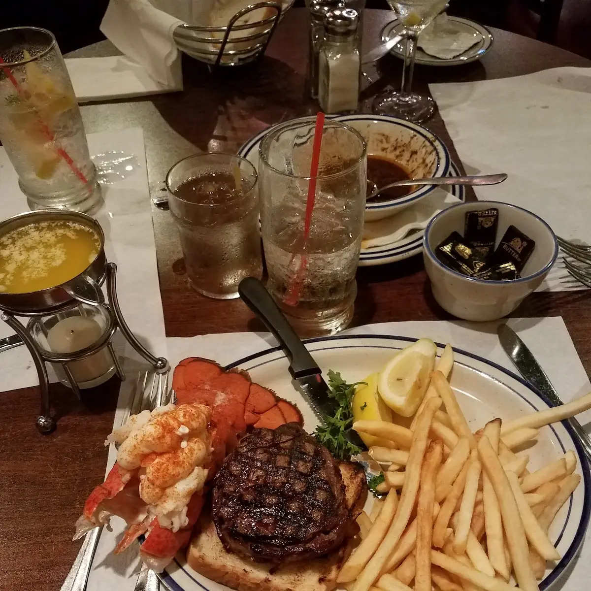 Lobster Tail and Filet Mignon