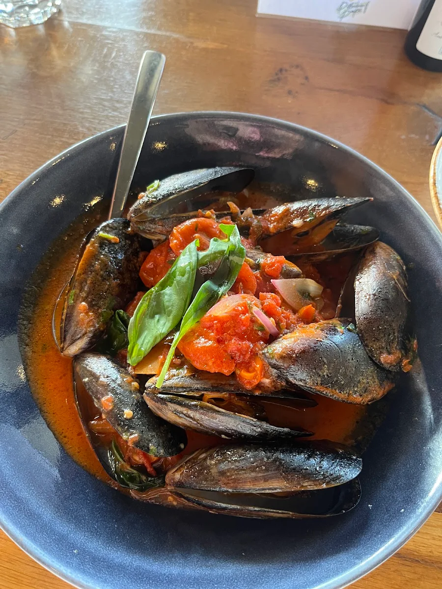 Mussels in Tomato Sugo, Zero95 Pizza Bar Dromana